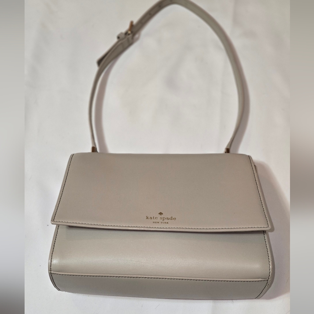 Kate Spade Gray Leather Shoulder Bag